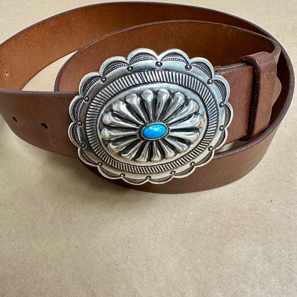 Ralph Lauren Brown Leather Belt - Picture 1 of 9